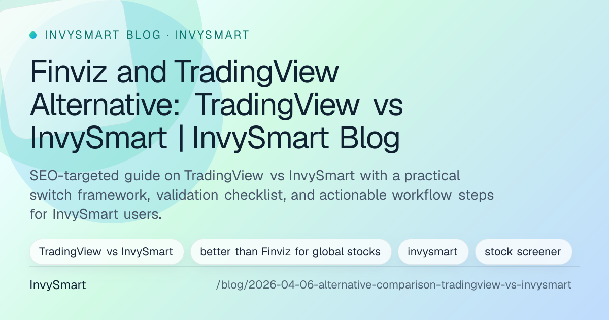 Finviz and TradingView Alternative: TradingView vs InvySmart ...