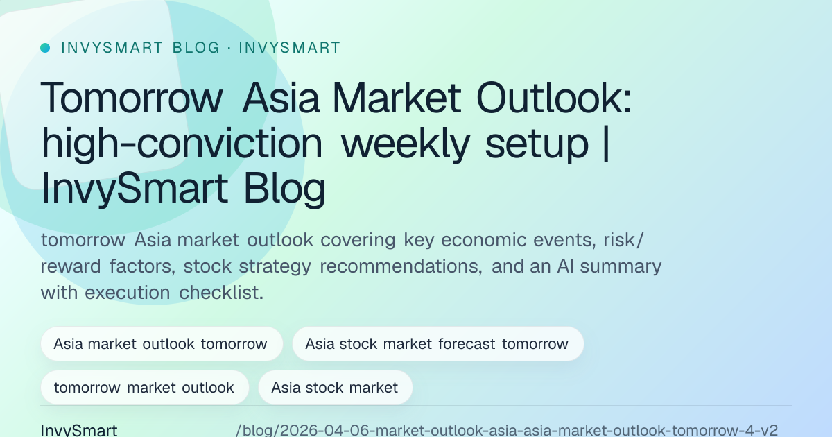 Tomorrow Asia Market Outlook: high-conviction weekly setup — InvySmart
