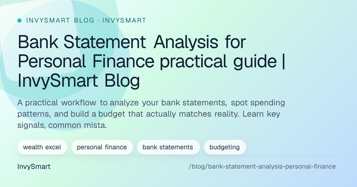 Bank Statement Analysis for Personal Finance practical guide ...